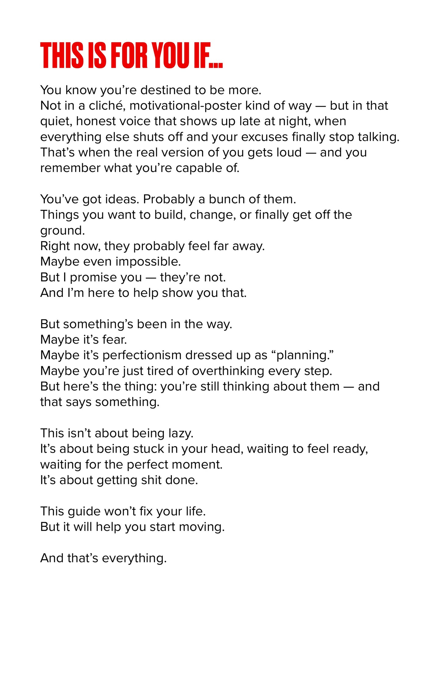 The Push – A No-BS Guide to Getting Unstuck